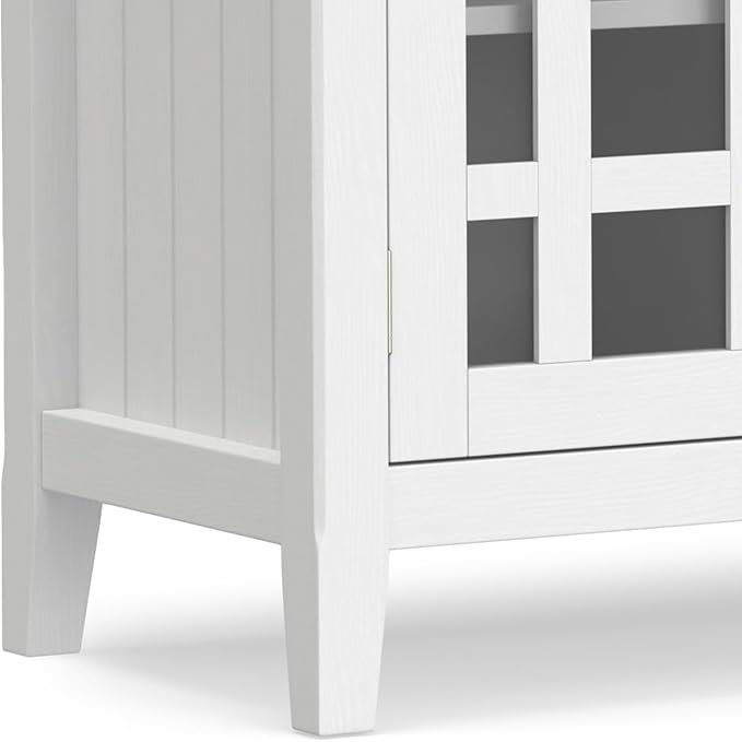 SIMPLIHOME Bedford SOLID WOOD 53 inch Wide Transitional TV Media Stand in White - Image 12