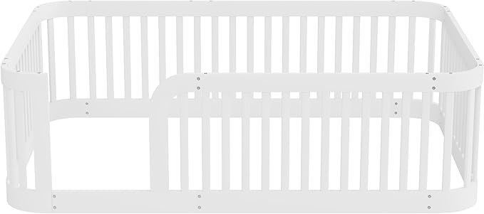 Full Floor Bed with High Fence and Rounded Corner Design, Montessori Floor Bed - Image 7