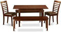 East West Furniture NOML5C-MAH-LC 5 Piece Dining Table Set Includes a Rectangle by EastWestFurniture