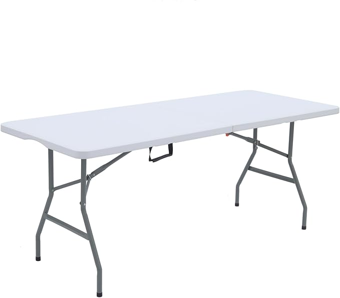 Folding Table 6ft Plastic Folding Table Indoor & Outdoor - Image 9
