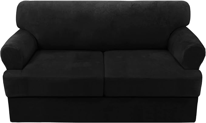 H.VERSAILTEX Sofa Cover 3 Piece T Cushion Loveseat Slipcovers Thick Velvet by HVERSAILTEX