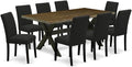 East West Furniture X677AB624-9 9 Piece Dining Table Set Includes a Rectangle by EastWestFurniture