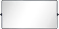 TEHOME 58 x 28'' Pivot Full Length Bathroom Vanity Mirror Matt Black Metal by TEHOME