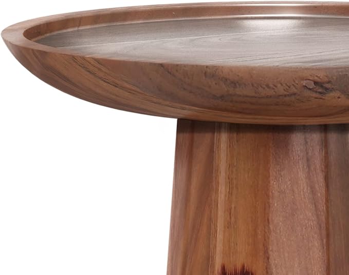 SIMPLIHOME Dayton SOLID ACACIA WOOD 13 inch Wide Round Contemporary Wooden - Image 7