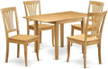 East West Furniture NDAV5-OAK-W 5 Piece Dining Table Set by EastWestFurniture