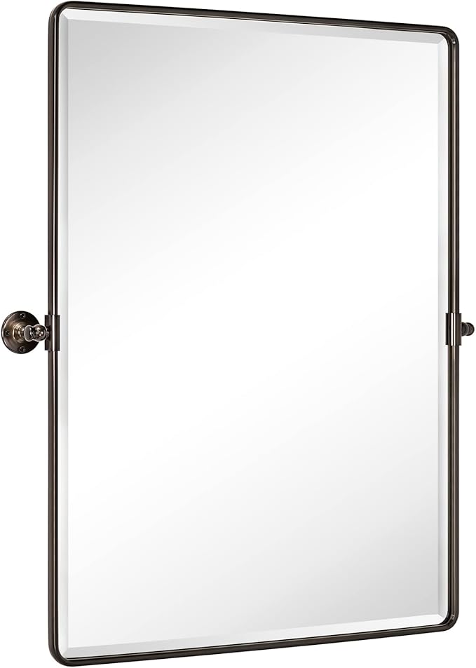 TEHOME 30 x 40'' Oil Rubbed Bronze Pivot Bathroom Mirror Tilt Vanity Mirror - Image 2