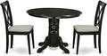 East West Furniture SHCL3-BLK-C 3 Piece Modern Dining Table Set Contains a by EastWestFurniture