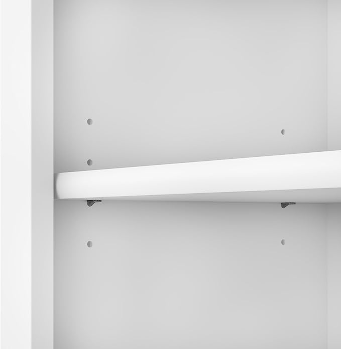 Bush Furniture Somerset 5 Shelf Bookcase in White, Tall Bookshelf, Large Book - Image 7