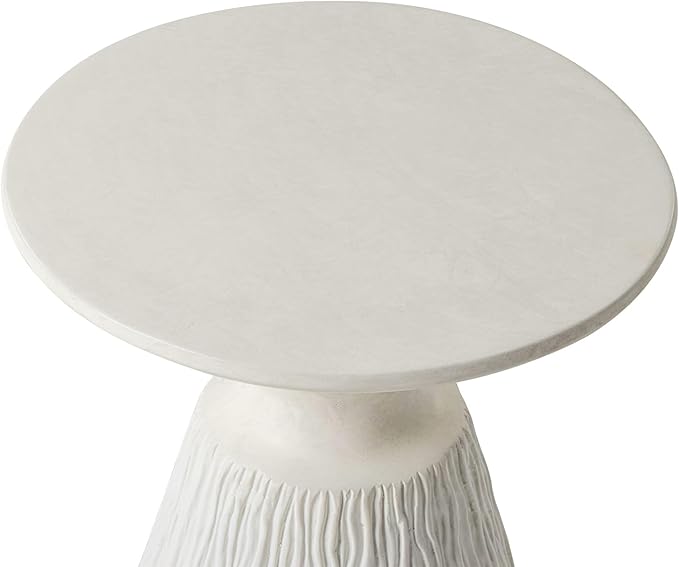 COSIEST Outdoor Side Table, Mushroom Shaped MgO Accent Table, Lightweight Patio - Image 6