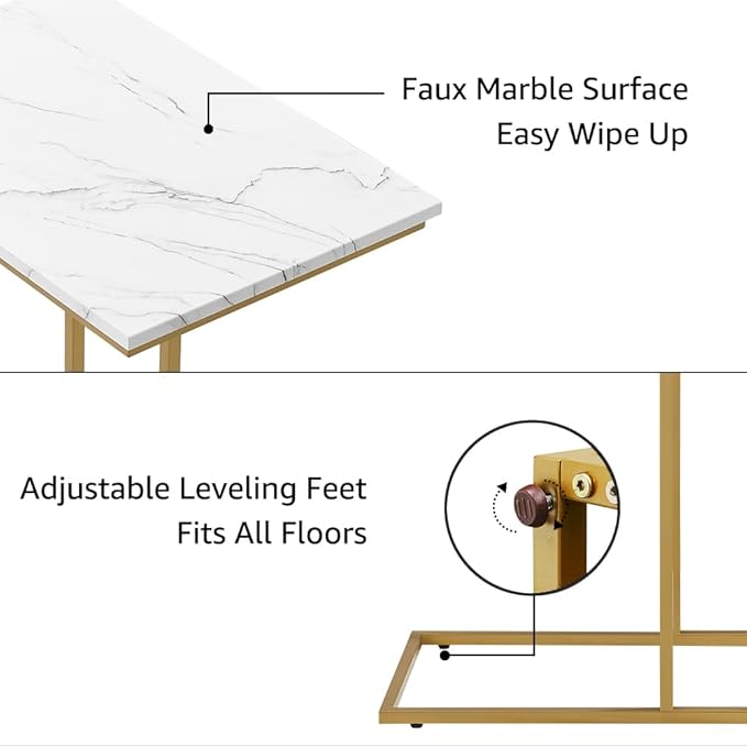 Large Size C Shaped Side Table End Table - Image 4