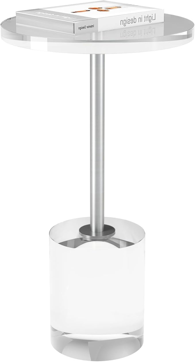 Acrylic End Table, Modern Minimalist Acrylic Side Tables, Drink Table by Unknown