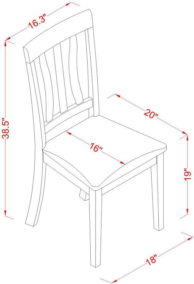 East West Furniture QUAN7-BCH-LC 7 Piece Kitchen Table & Chairs Set Consist of - Image 8