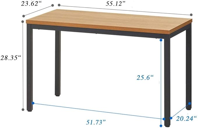 BIBOC 24X55 inches Computer Desk/Dining Table, Office Desk, Composite Wood - Image 3