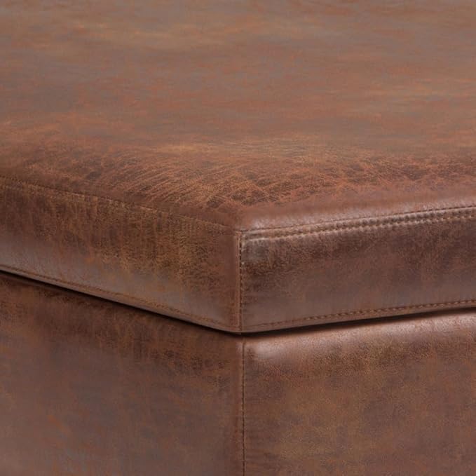 SIMPLIHOME Owen 40 inch Wide Mid Century Modern Square XL Coffee Table Storage - Image 6