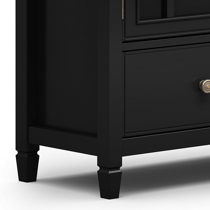 SIMPLIHOME Connaught SOLID WOOD 46 inch Wide Traditional Tall Storage Cabinet - Image 12