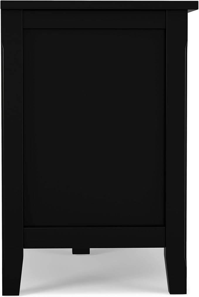 SIMPLIHOME Artisan SOLID WOOD 72 Inch Wide Transitional TV Media Stand in Black - Image 8