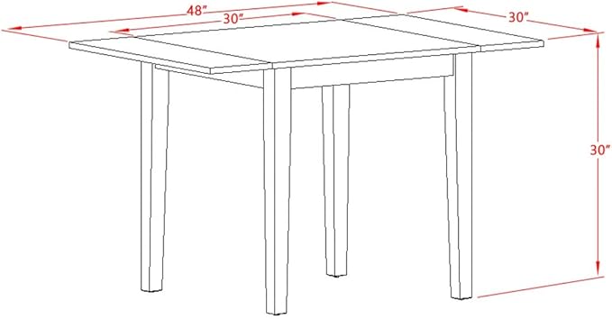 East West Furniture NDEN5-MAH-18 5 Piece Dining Table Set Includes a Rectangle - Image 13