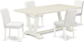 East West Furniture V027AB264-5 5 Piece Dinette Set Includes a Rectangle Dining by EastWestFurniture