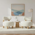 Modern Boucle Accent Chair Set of 2, by Kislot