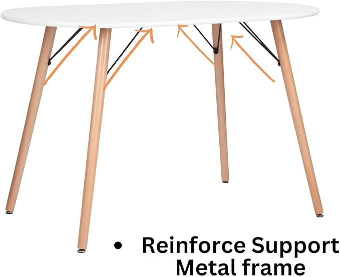 Homy Casa 47.2'' Kitchen Dining Table Minimalist Style Dining Table - Image 7