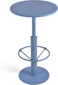42" Tall Modern Industrial Bar Table-23.6" Dia Round Metal Top Bar Height by LOKKHAN