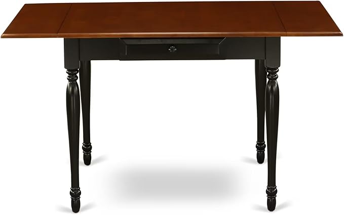 East West Furniture MZNI3-BCH-W 3 Piece Dining Table Set - Image 8