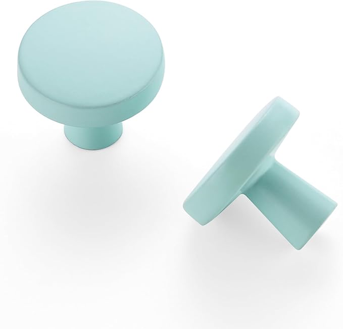 Ravinte 10 Pack Drawer Pulls 1-1/4 Inch Green Kitchen Cabinet Knobs Solid Round - Image 9