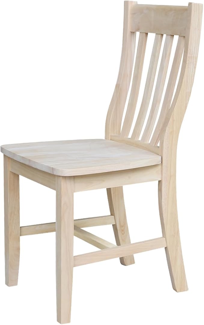 Set of Two Cafe Dining Chairs, Unfinished - Image 8