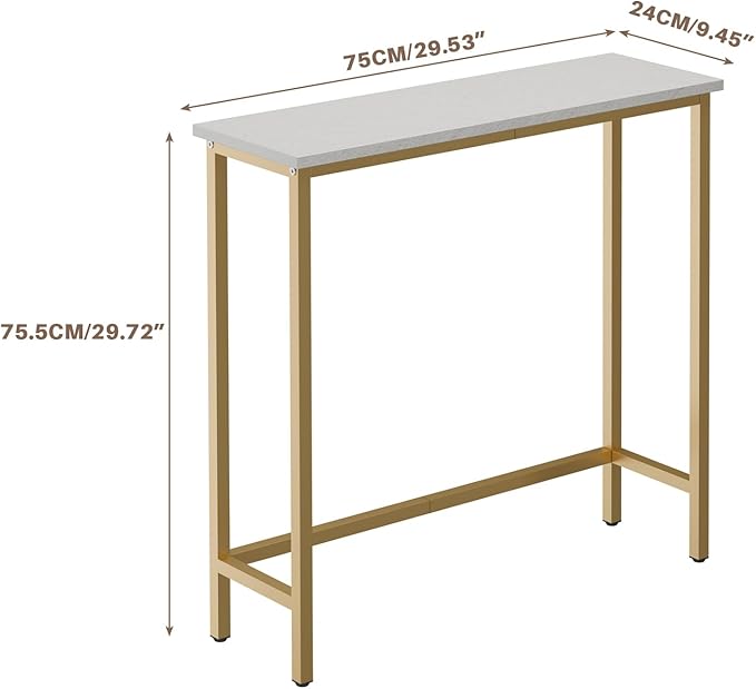 HollyHOME Narrow Hallway Table, 29.5" Small Console Stand, Slim Entryway Table - Image 3