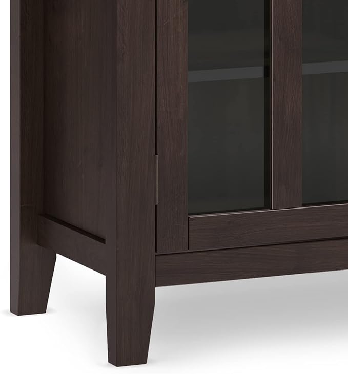 SIMPLIHOME Artisan SOLID WOOD 53 inch Wide Contemporary TV Media Stand in Dark - Image 7