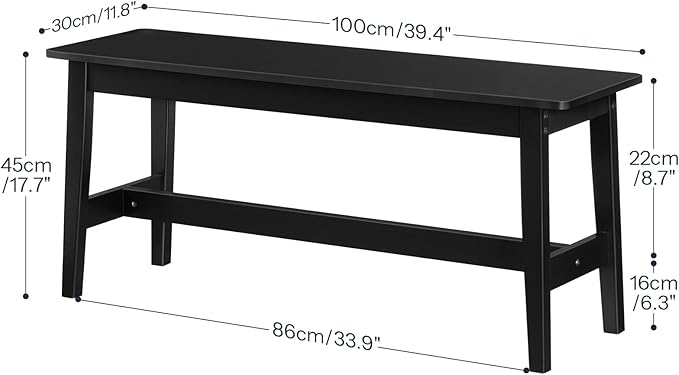 HOOBRO 39.3'' Bamboo Dining Bench, Farmhouse Kitchen Table Bench, Kitchen & - Image 3