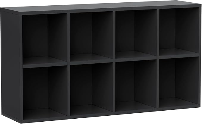 YESHOMY 8 Black Cube Bookcase, Open Frame 2-Tier Book Shelf, Bookshelf Storage - Image 8
