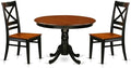 East West Furniture HLQU3-BCH-W 3 Piece Dining Table Set by EastWestFurniture