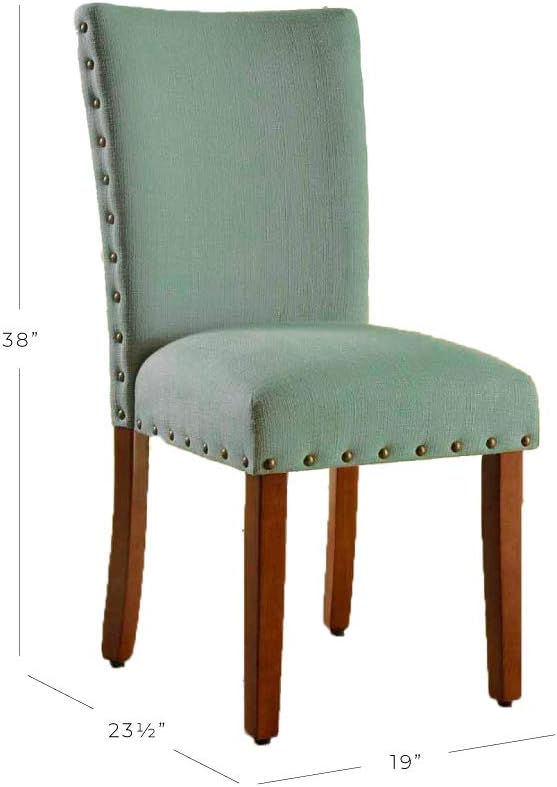 HomePop Home Decor | Classic Upholstered Parsons Dining Chairs | Set of 2 - Image 3
