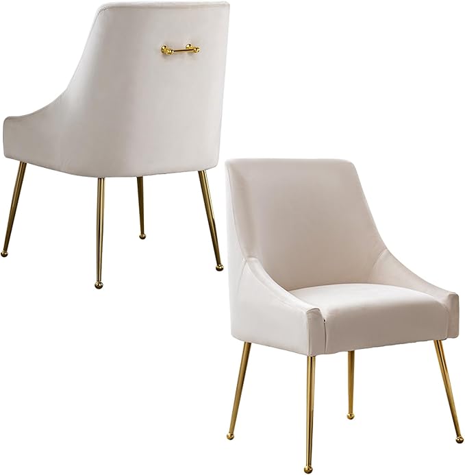 Velvet Dining Chairs Set of 2, Upholstered Dining Chairs - Image 3