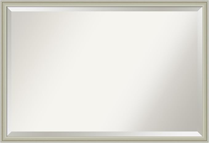 Amanti Art Silver Bathroom Mirror by AmantiArt