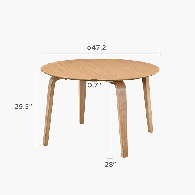 Acanva 47" Small Round Dining Table - Image 2