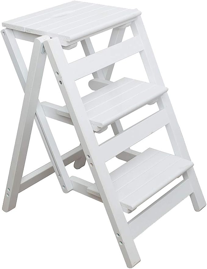 KINGBO Step Stool for Adults/Step Ladder/Counter Chair, 3-Step Folding Portable by KINGBO
