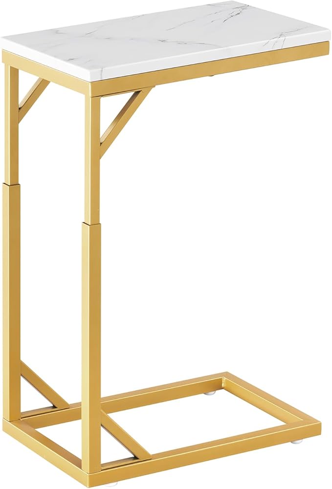 C-Shaped End Table, Small Sofa Table by Joyofcife