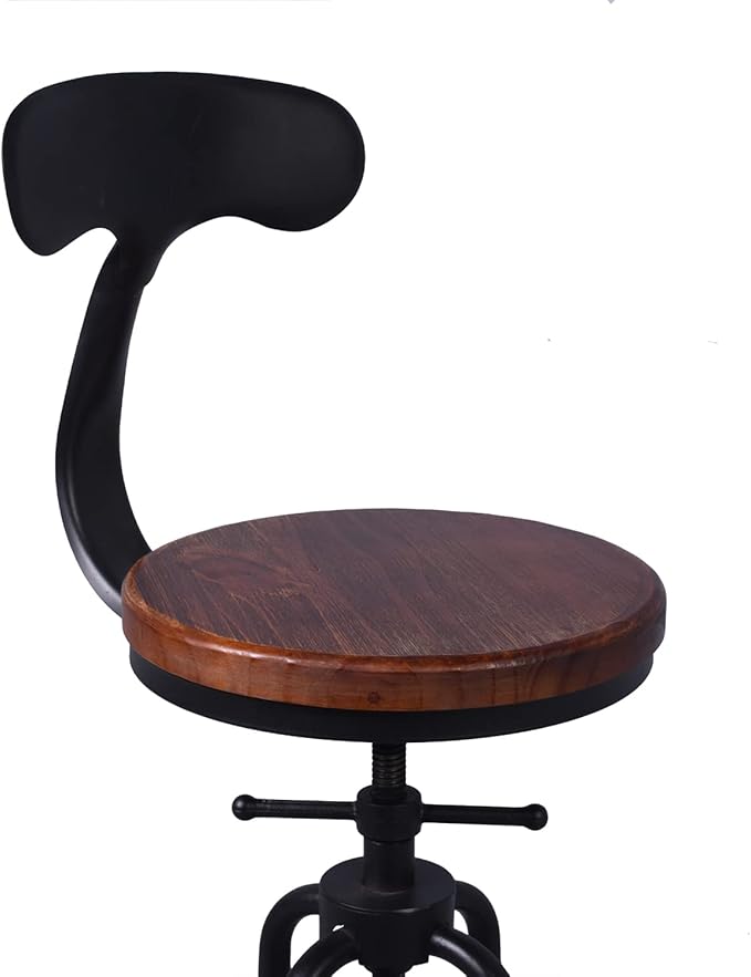 Diwhy Industrial Vintage Counter Stool, Kitchen Counter Height Adjustable - Image 6