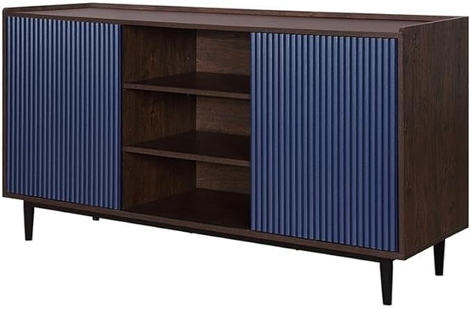 Manhattan Comfort Duane 59-Inch Ribbed Mid Century Modern Sideboard, Versatile - Image 8