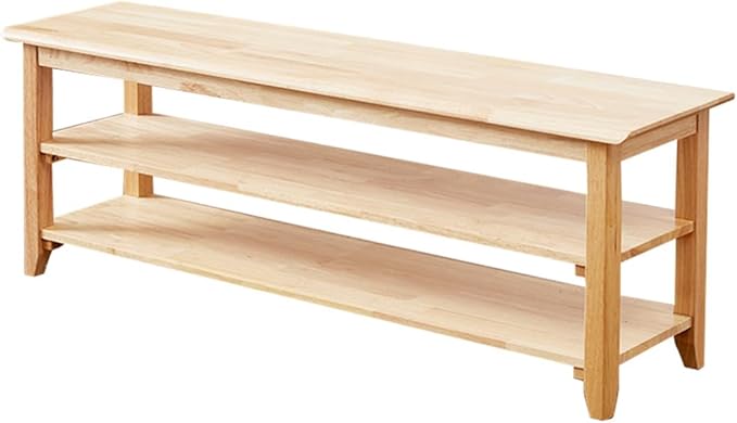 XKZG Storage Bench Wooden Shoe Rack Bench Simple Style Wood Entryway Bench - Image 9