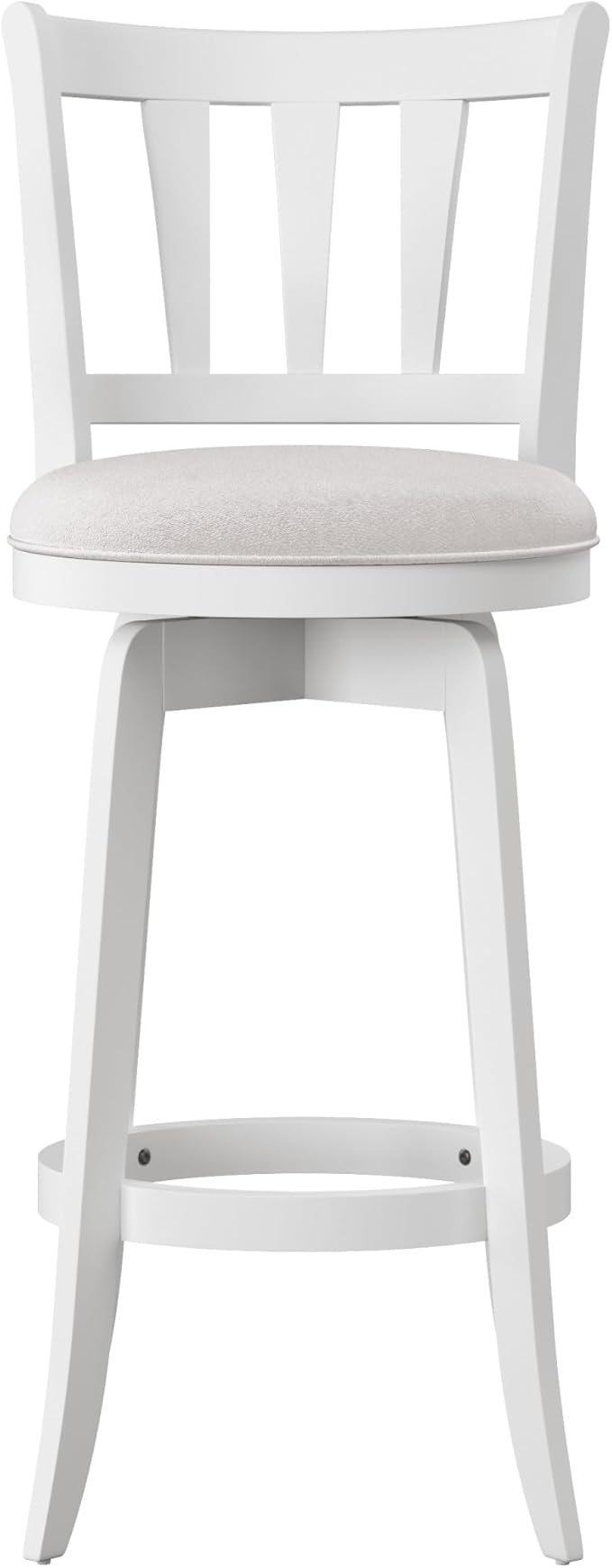 HILLSDALE Presque ISLE Wood BAR Height Swivel Stool White - Image 11