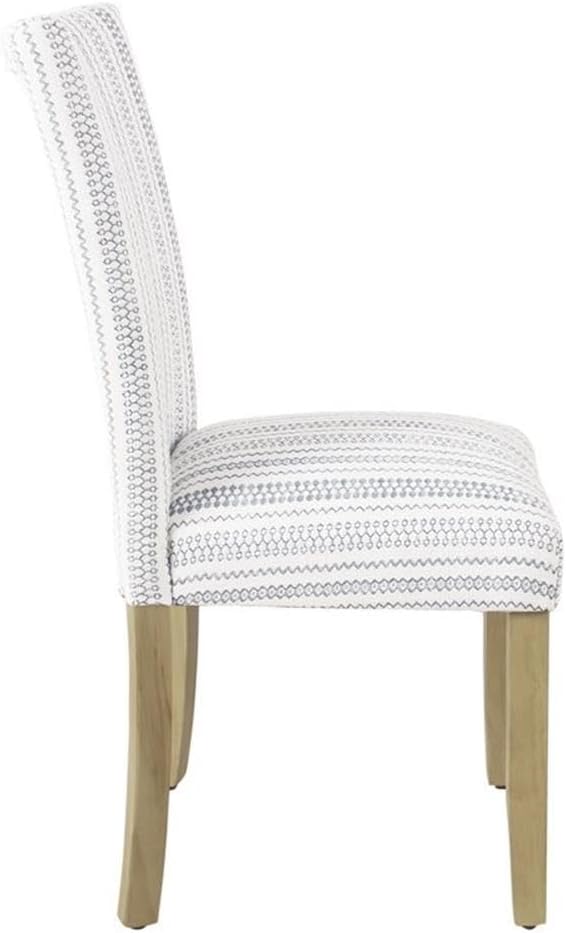 HomePop Classic Parsons Dining Chair -Blue Farmhouse Stripe - Image 7