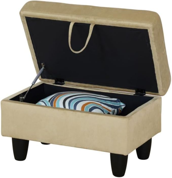 Beige L-Shaped 3-Piece Microfiber Sofa - Image 6