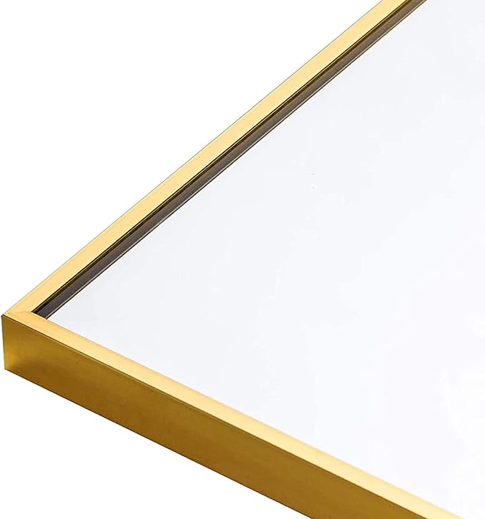 Koonmi Gold Mirrors for Wall, 30x40 Inch Bathroom Mirror, Rectangular Wall - Image 8