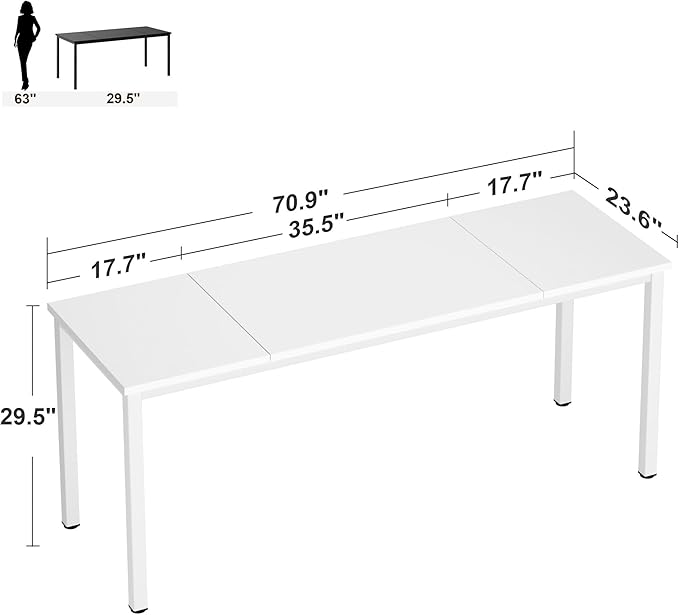 Need Large Computer Desk 70.8 x 23.6 inches Conference Table Large Office Desk - Image 3