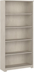 Bush Furniture Cabot Tall 5 Shelf Bookcase | Large Open Bookshelf in Linen by BushHome