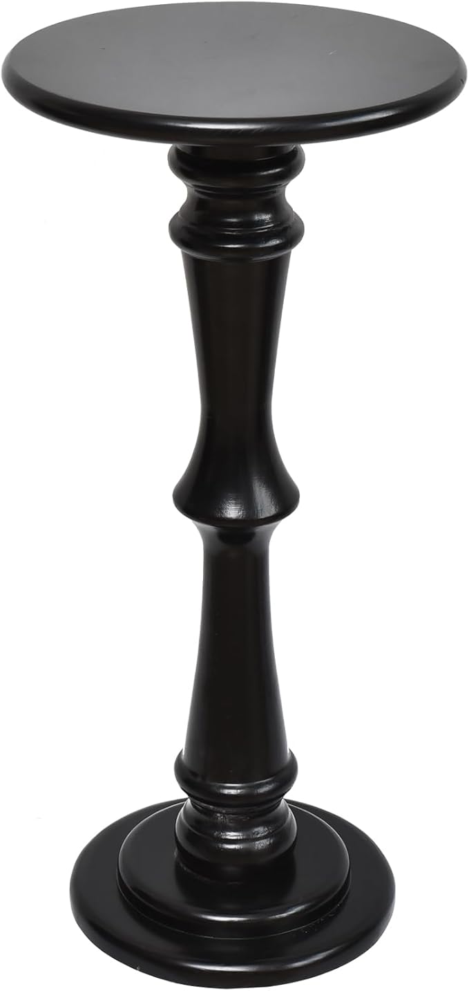 SwallowLiving Small Round Side Table, Tall End Tables Living Room, Narrow Night by SwallowLiving