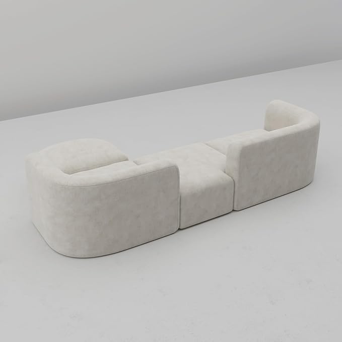 Acanva Luxury Modern Tight Curved Back Velvet Sofa, Minimalist Style Comfy Couch - Image 7